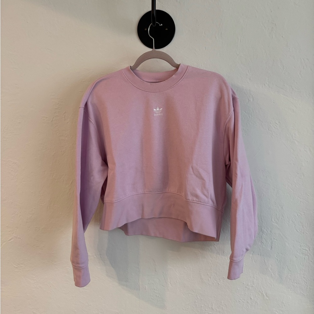 Adidas Women's Light Pink Crewneck Sweatshirt
